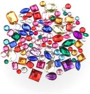 💎 50g/pack sew on acrylic diamante rhinestone crystal gemstone with hole - mixed color and shape - perfect for all kinds of projects logo