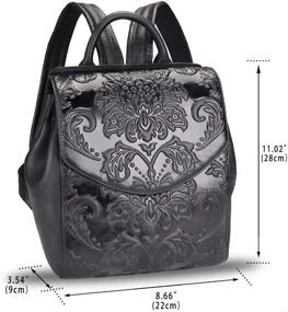 img 1 attached to Genuine Leather Backpack Handmade Rucksack Women's Handbags & Wallets in Fashion Backpacks