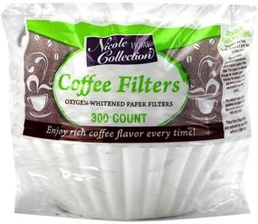 img 1 attached to ☕ 300 Count Nicole Home Collection Coffee Filters, Basket Style for 8-12 Cups