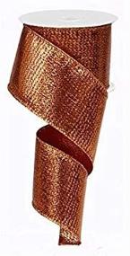 img 2 attached to 🎀 Copper Metallic Wired Edge Ribbon - Convenient 10 Yard Roll (2.5 Inch Width)