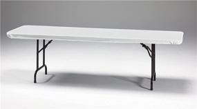 img 2 attached to 💎 Classic White Stay Put Tablecover: A Creative Converting Banquet Table Cover for Perfectly Polished Tables