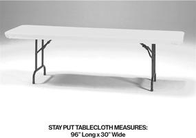 img 1 attached to 💎 Classic White Stay Put Tablecover: A Creative Converting Banquet Table Cover for Perfectly Polished Tables