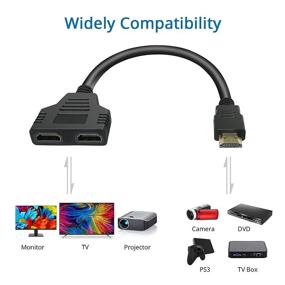 img 3 attached to 🔌 HDMI Разветвительный кабель - 1x2 HDMI мужской к двум HDMI женским адаптер для HD LED LCD ТВ - поддерживает одновременное отображение на двух телевизорах.