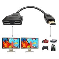 🔌 hdmi разветвительный кабель - 1x2 hdmi мужской к двум hdmi женским адаптер для hd led lcd тв - поддерживает одновременное отображение на двух телевизорах. логотип