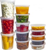 durahome food storage containers: 44 sets bpa-free leakproof round clear takeout containers with lids - 8oz, 16oz, 32oz combo pack for meal prep, freezing, and microwave use - airtight and durable логотип