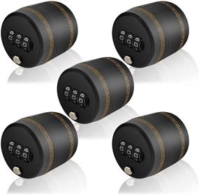 img 4 attached to 🔒 Wine Stoppers with Combination Lock (5 Pack) - CMQC Reusable Code Lock for Wine, Liquor, and Whiskey Bottles (Fits bottle mouths with diameter 26mm to 28mm/1 to 1.1 inches)