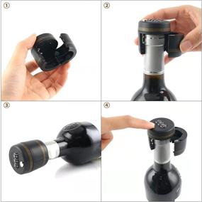 img 1 attached to 🔒 Wine Stoppers with Combination Lock (5 Pack) - CMQC Reusable Code Lock for Wine, Liquor, and Whiskey Bottles (Fits bottle mouths with diameter 26mm to 28mm/1 to 1.1 inches)