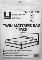 🛏️ protect your twin size mattresses with uboxes 4-pack 40 x 12 x 86" box spring & mattress covers logo