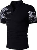 sportides fashion v neck henley t shirt men's clothing logo