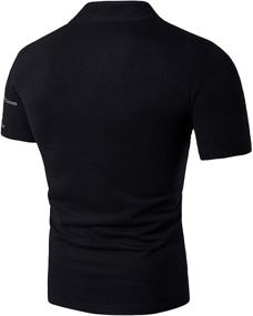 img 3 attached to Sportides Fashion V Neck Henley T Shirt Men's Clothing