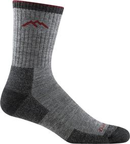 img 4 attached to Durable Vermont Hiker Merino Wool Micro Crew Socks with Cushion