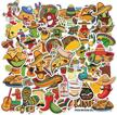 delicious mexican stickers luggage skateboard logo