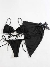 img 2 attached to 💃 SheIn Women's Lettuce Bikini Swimsuit - Trendy Women's Swimwear from SheIn