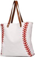 👜 stylish and spacious baseball tote bag: perfect for sporty women on the go! logo