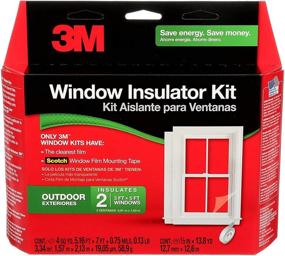 img 4 attached to 🪟 3M Outdoor Clear Window Film: Insulation Kit, Heat & Cold Protection for Two 3 ft. x 5 ft. Windows