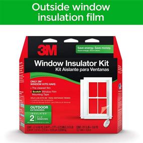 img 3 attached to 🪟 3M Outdoor Clear Window Film: Insulation Kit, Heat & Cold Protection for Two 3 ft. x 5 ft. Windows