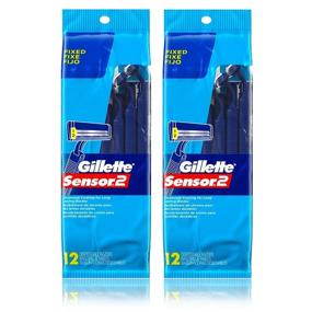 img 4 attached to 💈 Double Pack of Gillette Sensor2 Disposable Razors - 24 High-Quality Blades