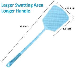 img 3 attached to 🪰 Multi Pack Fly Swatters: 5 Strong Plastic Fly Swat Set with Long Flexible Handle - Manual Assorted Colors - Heavy Duty Fly Swatter Bundle