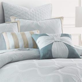 img 3 attached to 🛏️ Amrapur Overseas 38EJECMG-TPZ-QN Tropez Queen Embroidered Comforter Set - 8 Piece Bundle