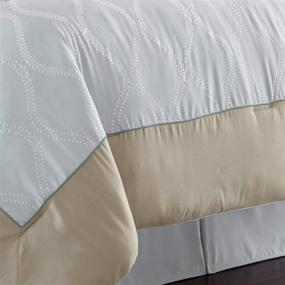 img 1 attached to 🛏️ Amrapur Overseas 38EJECMG-TPZ-QN Tropez Queen Embroidered Comforter Set - 8 Piece Bundle