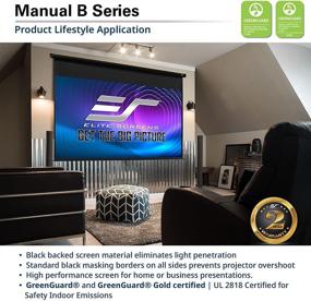 img 3 attached to 🎥 Экран Elite Screens Manual B Series 120 дюймов с автоблокировкой - ультра HDR HD готовый домашний кинотеатр, M120H
