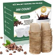 ☕️ capmesso disposable coffee paper filters - 300 count (natural) - compatible with keurig coffee makers and reusable pods logo