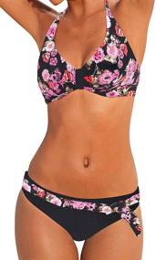 img 4 attached to Upopby Printed Bathing Swimsuit Swimwear Women's Clothing in Swimsuits & Cover Ups