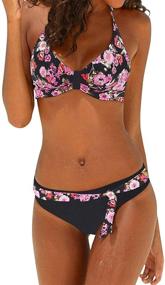 img 3 attached to Upopby Printed Bathing Swimsuit Swimwear Women's Clothing in Swimsuits & Cover Ups