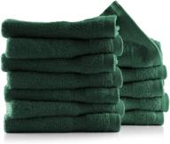 🛁 luxurious hearth & harbor bath towels: 100% ring spun cotton, ultra soft & highly absorbent, in black logo