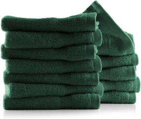 img 4 attached to 🛁 Luxurious Hearth & Harbor Bath Towels: 100% Ring Spun Cotton, Ultra Soft & Highly Absorbent, in Black