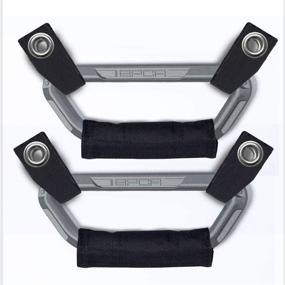 img 4 attached to 🚗 GPCA Headrest Grab Handles PRO Universal: Easy Mount for 4X4 Off-Road Backseat Passengers, GP Back Grip (Metallic Aluminum) - Patented!