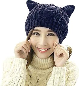 img 4 attached to Amberetech Woollike Knitted Headgear Crochet Outdoor Recreation and Hiking & Outdoor Recreation Clothing