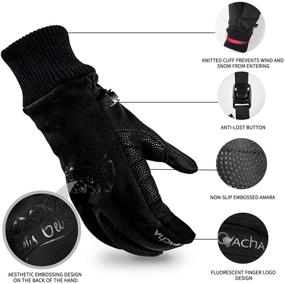 img 2 attached to 🧤 Ultimate Performance: Weather Skating Touchscreen Waterproof Outdoor Gloves