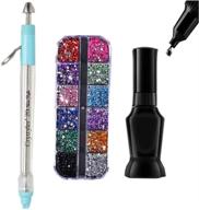 double-head manual point drill pen with rhinestone multi-function - magic diamond painting tools for 5d diamond painting, cross stitch, embroidery, and more логотип