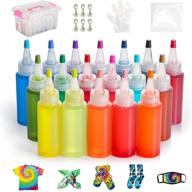 🎨 sainsmart jr tie dye kit: 18 colorful options for kids and adults, complete set with storage box for clothing, crafts, and textile projects – perfect for parties and group activities! logo