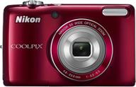 📷 nikon coolpix l26 16.1 mp digital camera (red) - 5x zoom nikkor glass lens, 3-inch lcd - old model logo