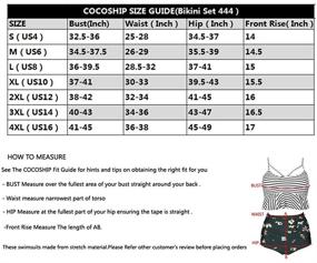 img 1 attached to COCOSHIP Striped Crisscross Swimsuit Swimwear Women's Clothing and Swimsuits & Cover Ups