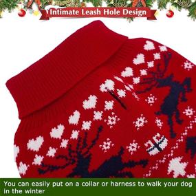 img 2 attached to 🎅 PUPTECK Christmas Dog Sweaters: Soft Warm Winter Coat for Dogs - Indoor/Outdoor, Colorful Design, Classic Style