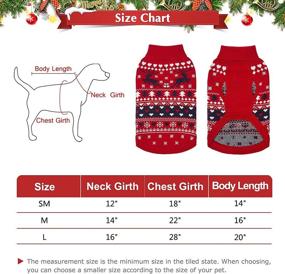 img 3 attached to 🎅 PUPTECK Christmas Dog Sweaters: Soft Warm Winter Coat for Dogs - Indoor/Outdoor, Colorful Design, Classic Style