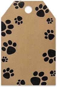 img 1 attached to Paw Print Kraft Gift Tags