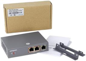 img 1 attached to 🔌 Gigabit PoE Extender with 1-to-2 Ports - Compatible with PoE Switches, PoE Injectors, and Supports 30W PoE+ IEEE 802.3af/at Repeater