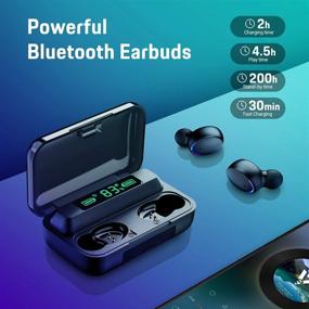 img 1 attached to Bluetooth Earbuds5 0 Headphones Charging Compatible