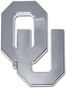 img 4 attached to University Oklahoma Chrome Metal Emblem