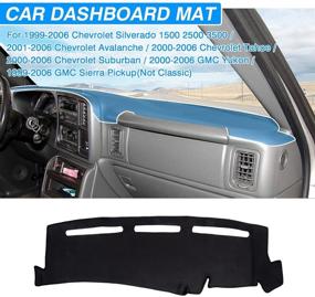 img 2 attached to Improved Cartist Dash Cover: Chevrolet Silverado 1500 2500 3500 2000-2006 Avalanche Chevy Tahoe Suburban GMC Sierra Yukon Dashboard Cover Mat with Non-Slip Pad Carpet, Sunshield Protector for Enhanced Protection and Optimal Grip