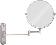 gurun 8-inch two-sided swivel wall mount makeup mirror: enhance 💄 your beauty routine with 10x magnification and a stylish brushed nickel finish! logo