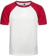 raglan henley jersey hoodie: ultimate performance wear for men's workout clothing and shirts logo