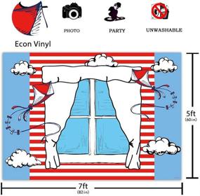 img 2 attached to 🎈 Забавное дерево 7x5FT Карикатурное оконное змейка для фотосъемки с красно-белой полосатой фоновой - идеально для украшения детской вечеринки, поставок баннеров и фотобудки.