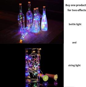 img 2 attached to 🍾 KZOBYD Wine Bottle Lights with Cork - 10 Pack Fairy Battery Operated Mini Diamond Shaped LED Cork Lights for Wine Bottles DIY Party Decor Christmas Halloween Wedding Festival (Multi Color)