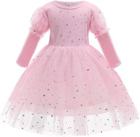 img 4 attached to 👗 Stylish Jetfree Sleeve Dresses - Perfect Length for Christmas - Girls' Clothing