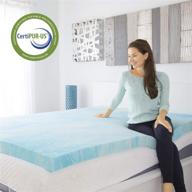 🛏️ xtra-comfort memory foam mattress topper (twin xl) - 3 inch gel bed pad - soft pillow top for rv camping & dorm - egg crate alternative luxury sleep layer - certipur-us certified логотип